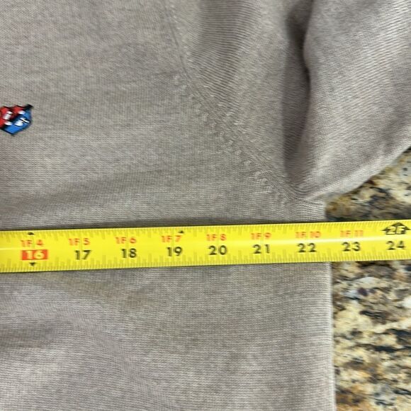 Fairway & Greene Beige Italian Merino Wool 1/4 Zip Sweater Size S - Picture 8 of 10